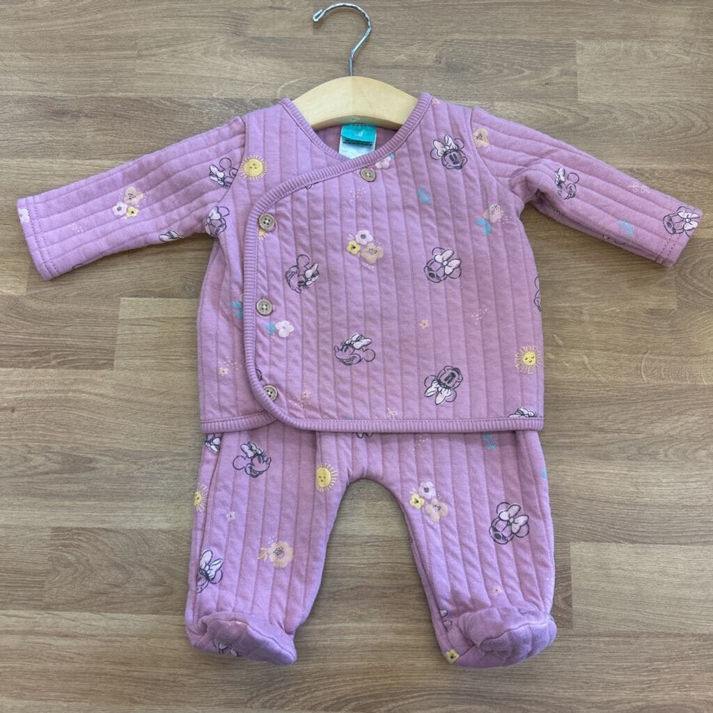 Disney Baby Minnie Quilted Two Pc Set - 3/6m