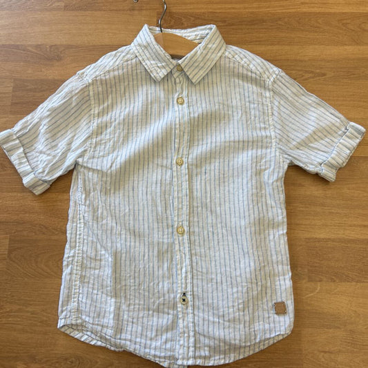Zara Stripe SS Button Up - 5
