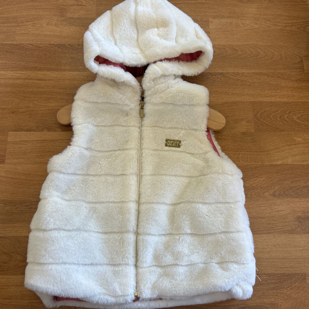 DKNY Furry Vest - 4T