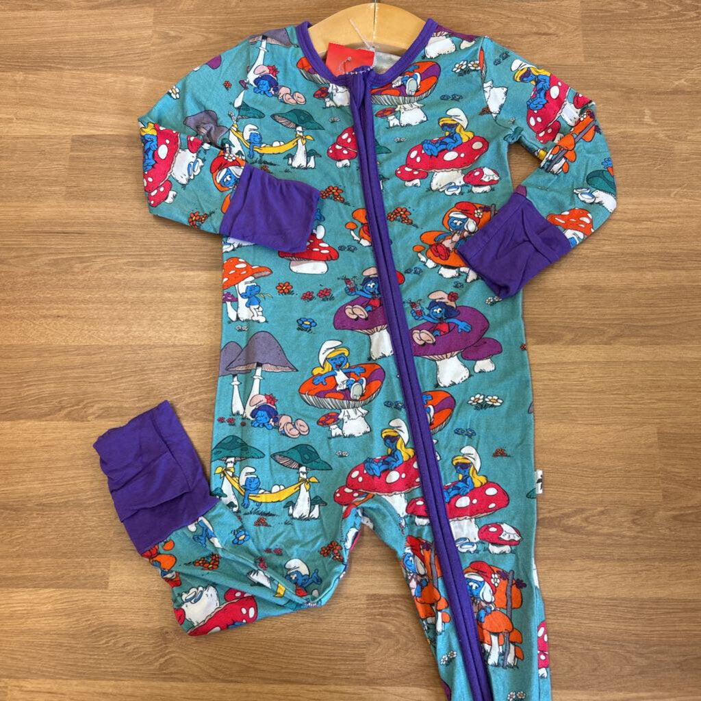 Little Bird Bamboo Smurf Zip Sleeper - 12/18m