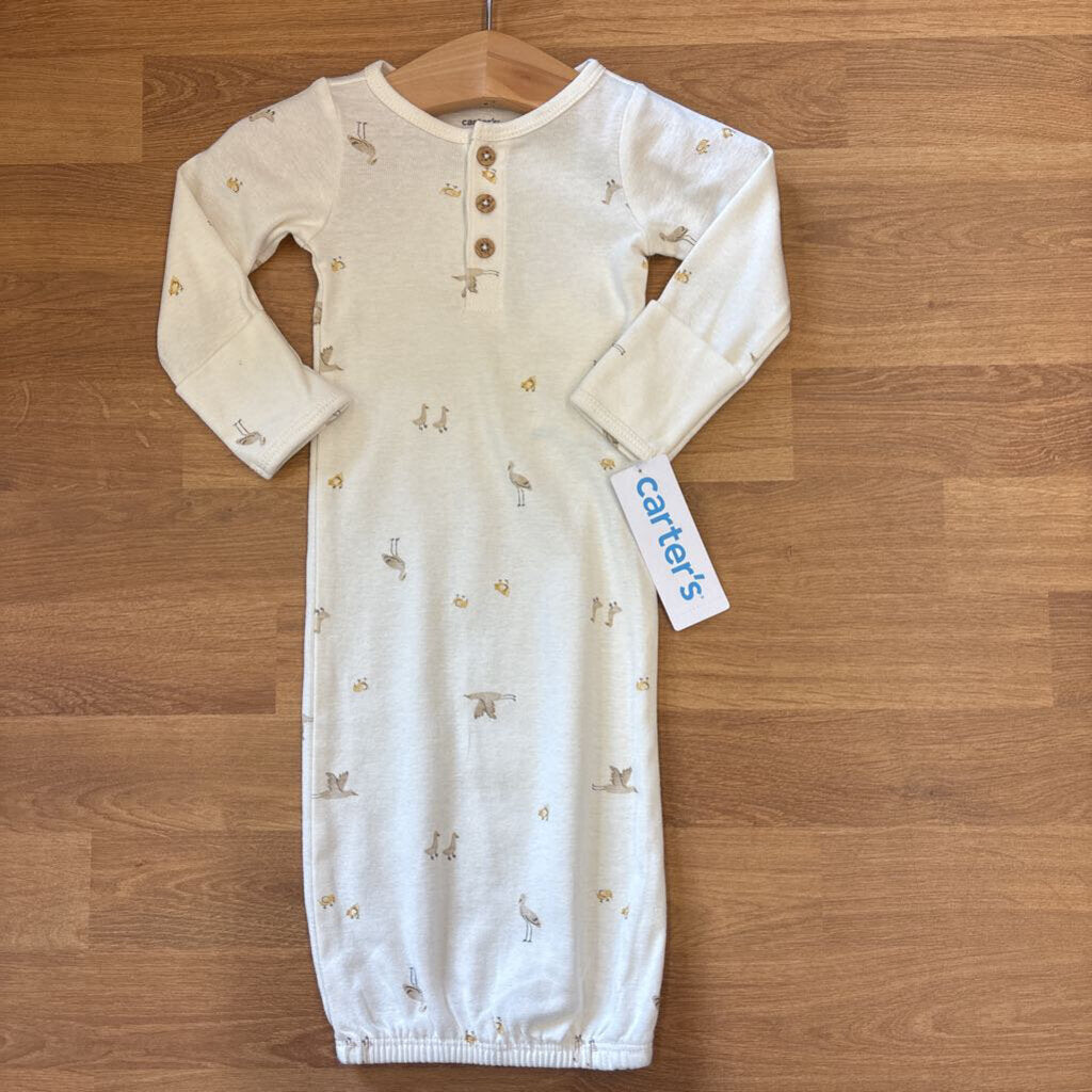 NWT Carter's Bird Sleeping Gown - NBq