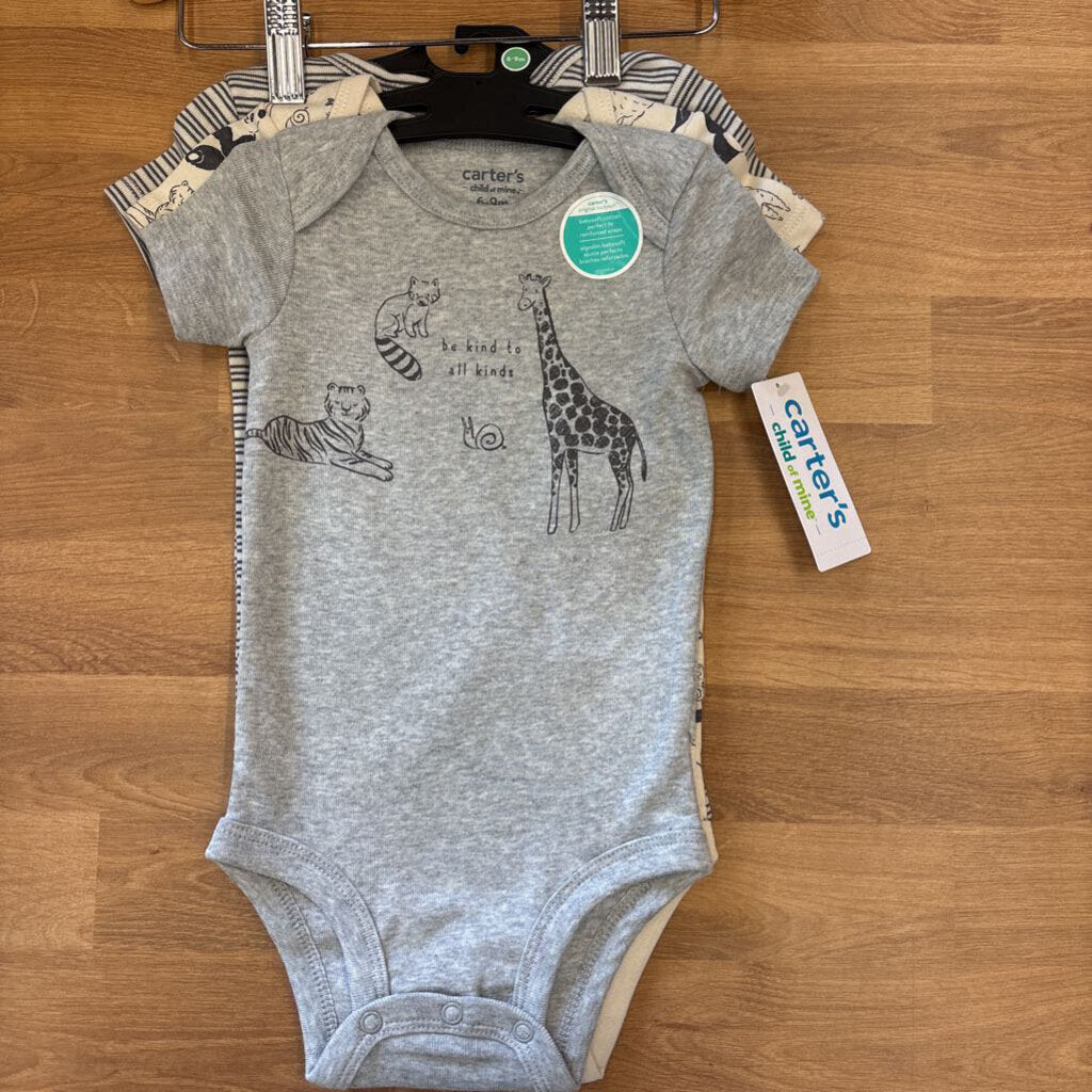 NWT Carter's Set of 3 SS Onesies - 6/9m