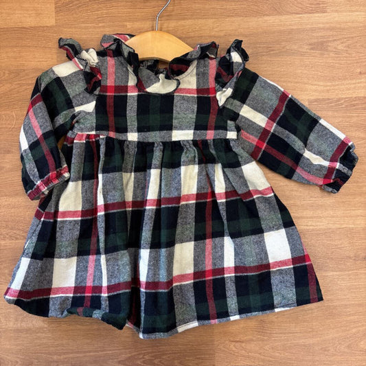 Isobella & Chloe Plaid LS Dress - 12m