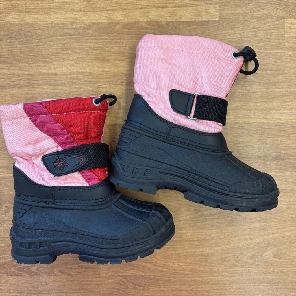 Black/Pink Snow Boots - 7