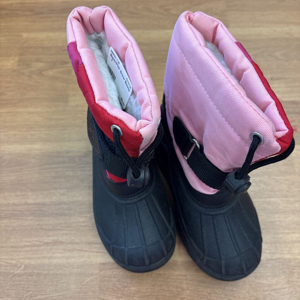 Black/Pink Snow Boots - 7