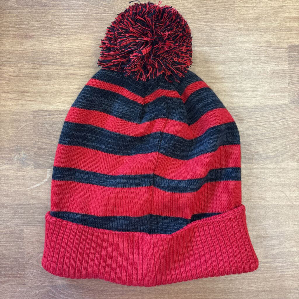 Nike Red Stripe Knit Beanie - Youth