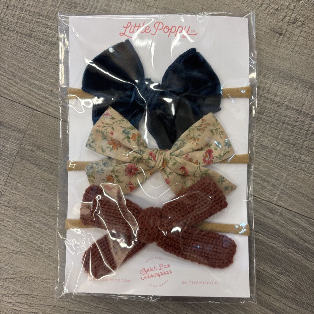 NEW Little Poppy Bow Set - 3 Pack