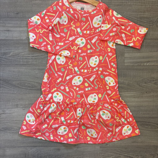 Winter Factory Art LS Dress - 10