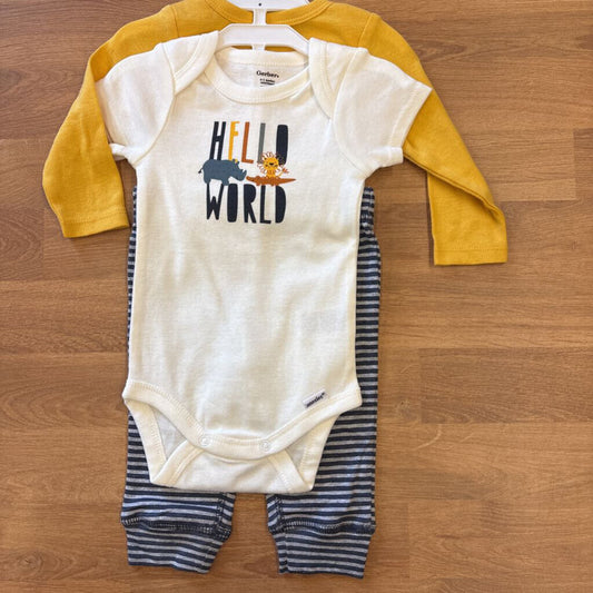 NWT Gerber Three Pc Set - 0/3m