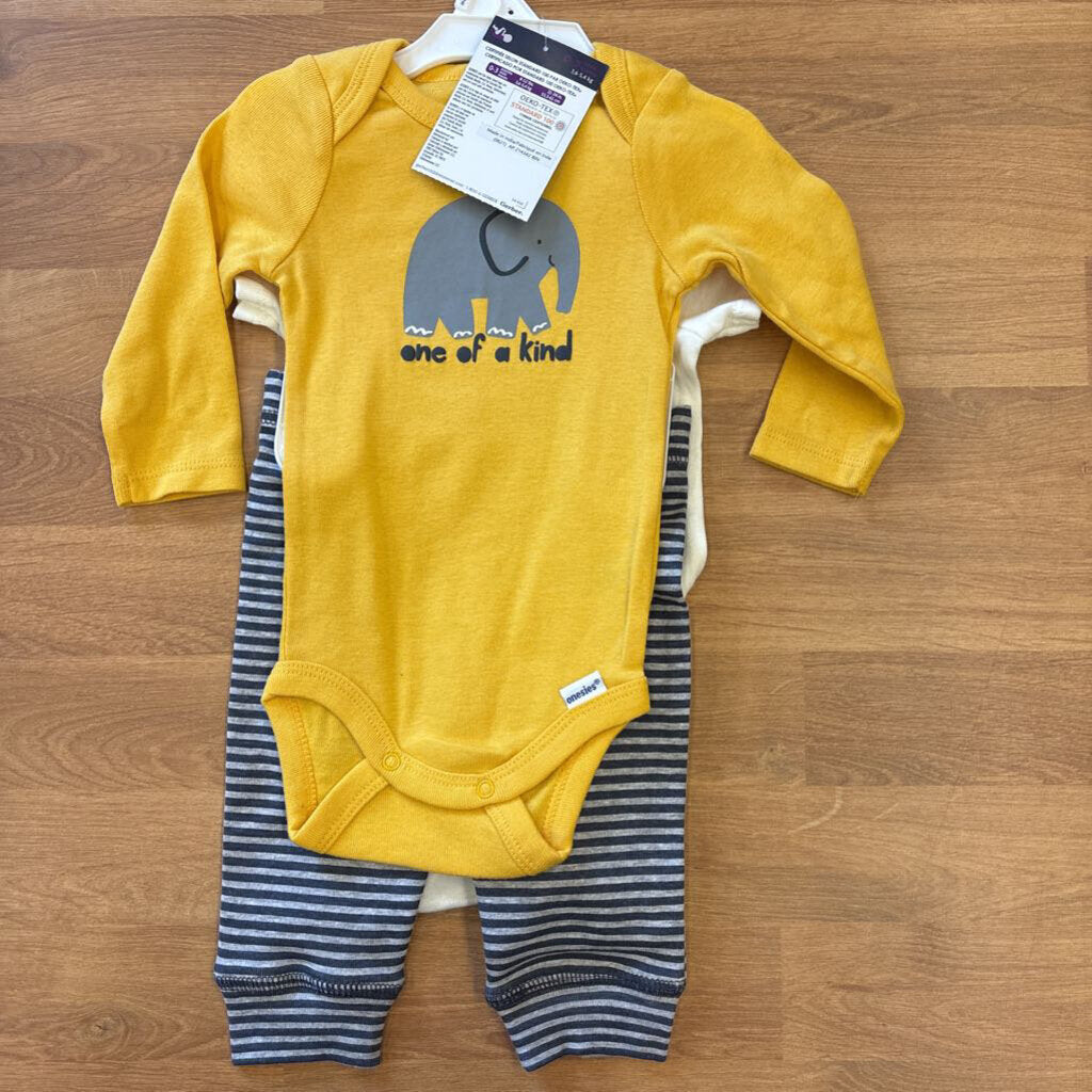 NWT Gerber Three Pc Set - 0/3m
