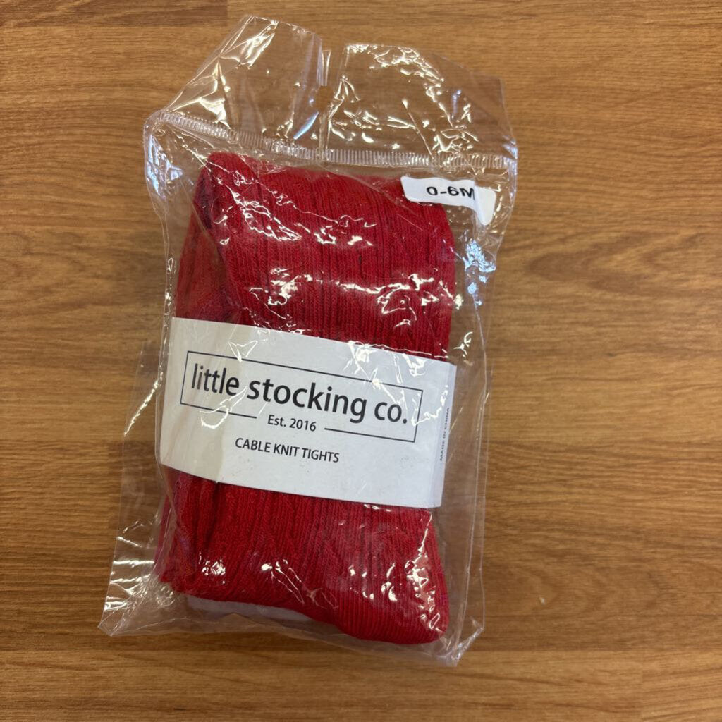 NEW Little Stocking Co. Cable Knit Tights 0-6m