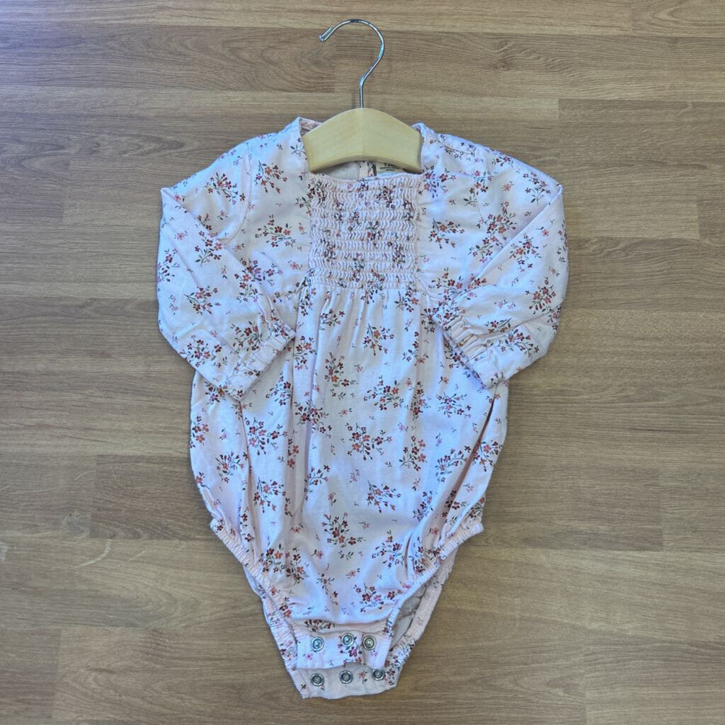 Osh Kosh Floral LS Onesie - 12m