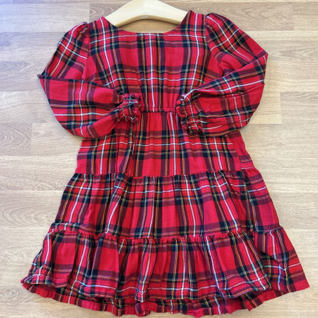 Old Navy Plaid LS Dress - 3T