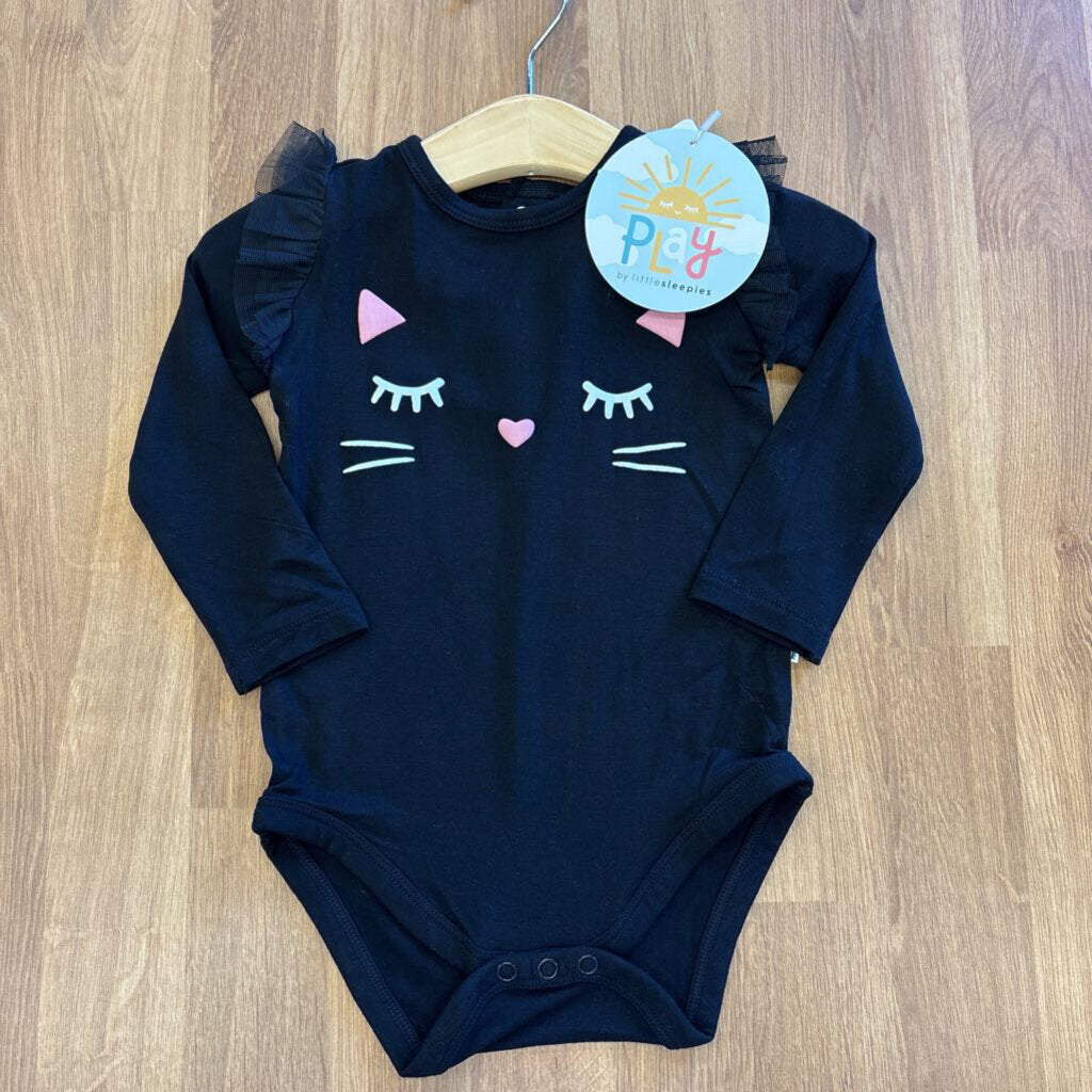 NWT Play by Little Sleepies Bamboo Cat LS Onesie - 6/12m
