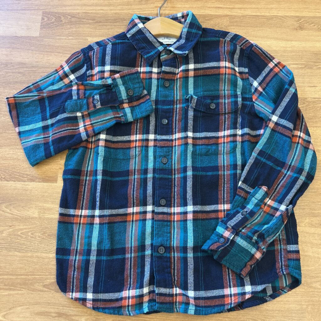 Old Navy Plaid Flannel LS Button Up - 8