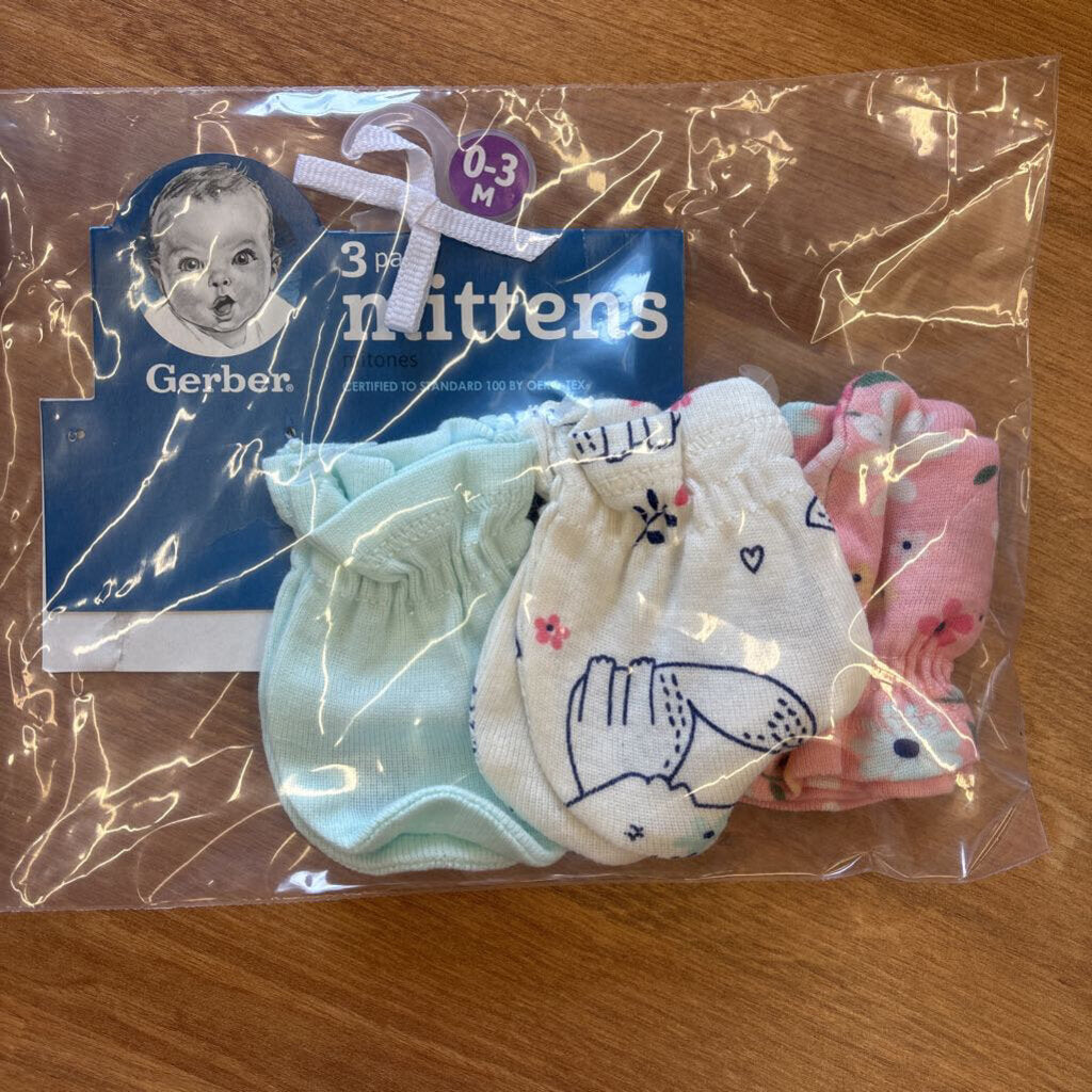 Gerber Set of 3 Infant Mittens