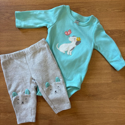 Carter's Dog Two Pc Set - NB