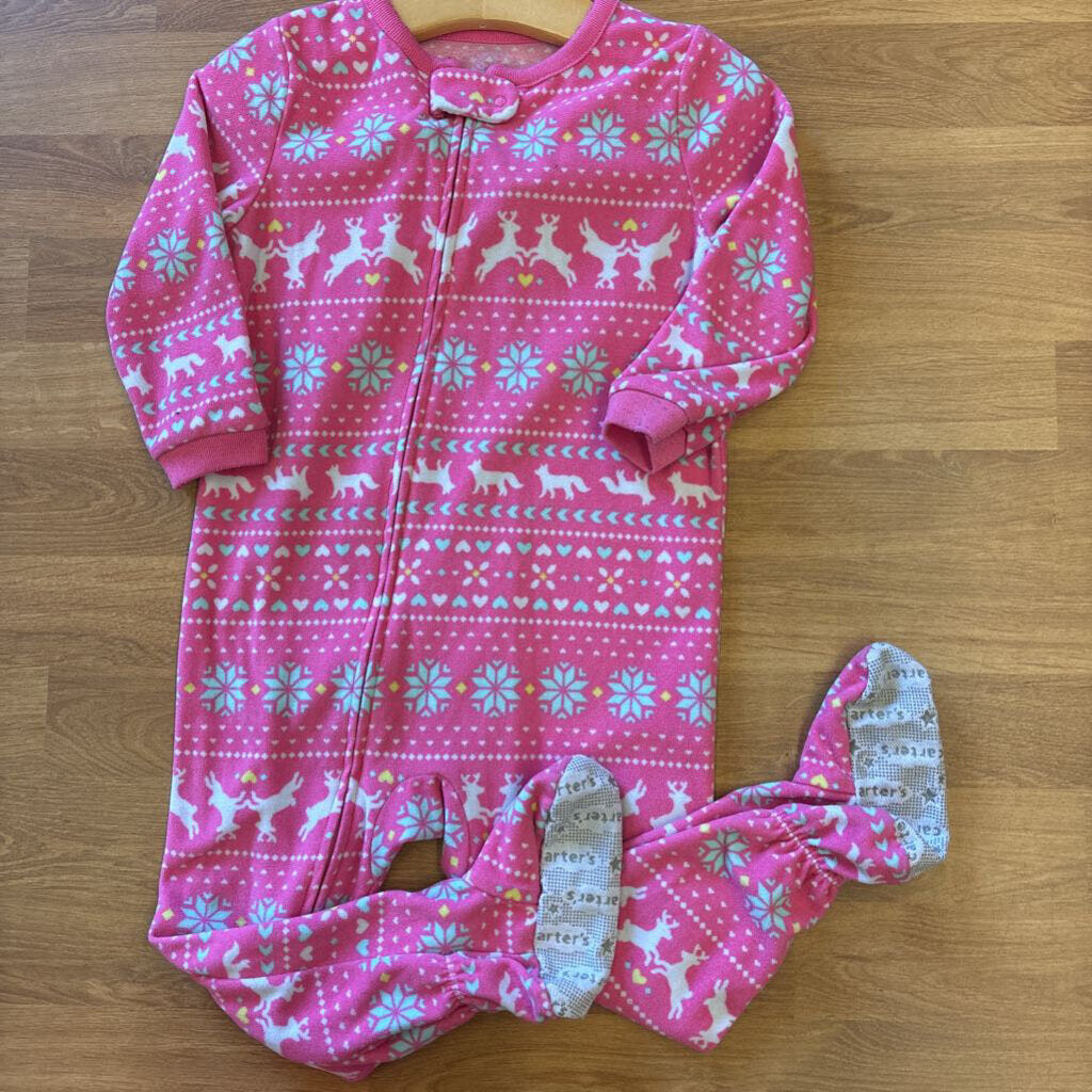 Carter's Fleece Reindeer Pjs - 2T