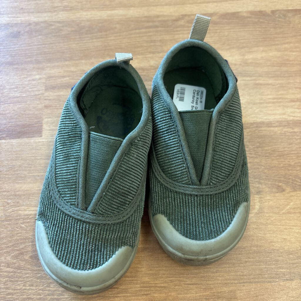 Osh Kosh Green Corduroy Sneakers - 6