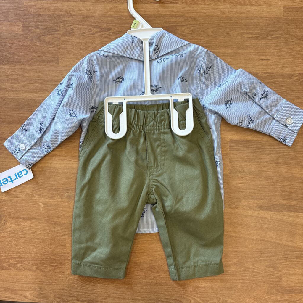 NWT Carter's Dino Two Pc Set - 3m