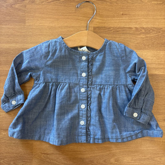 Osh Kosh Chambray LS Top - 6m