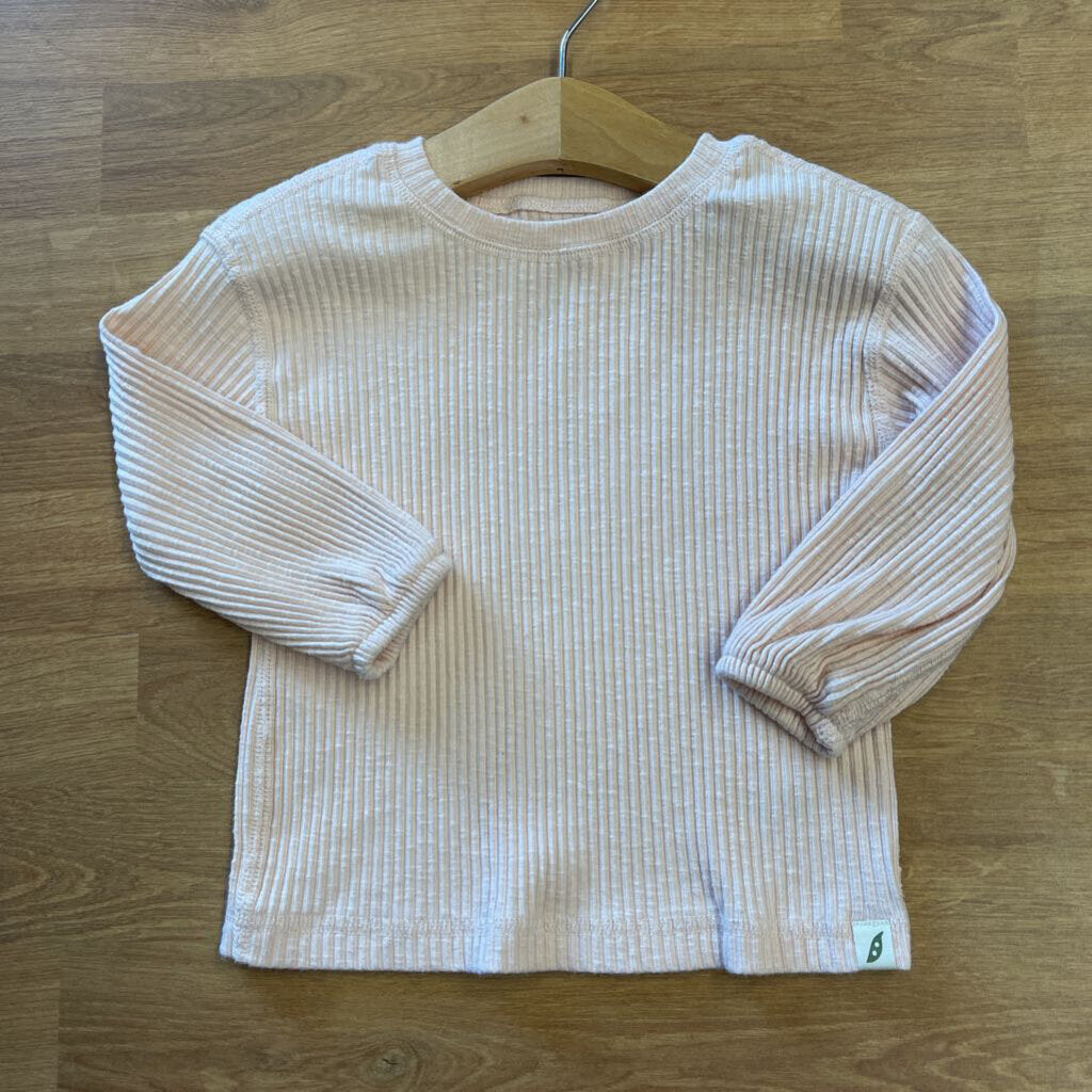Easy Peasy Ribbed LS Tee - 12m