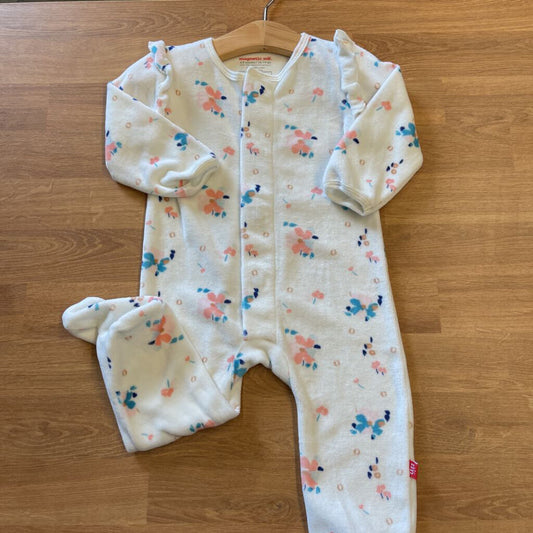 Magnetic Me Fleece Floral Sleeper - 6/9m