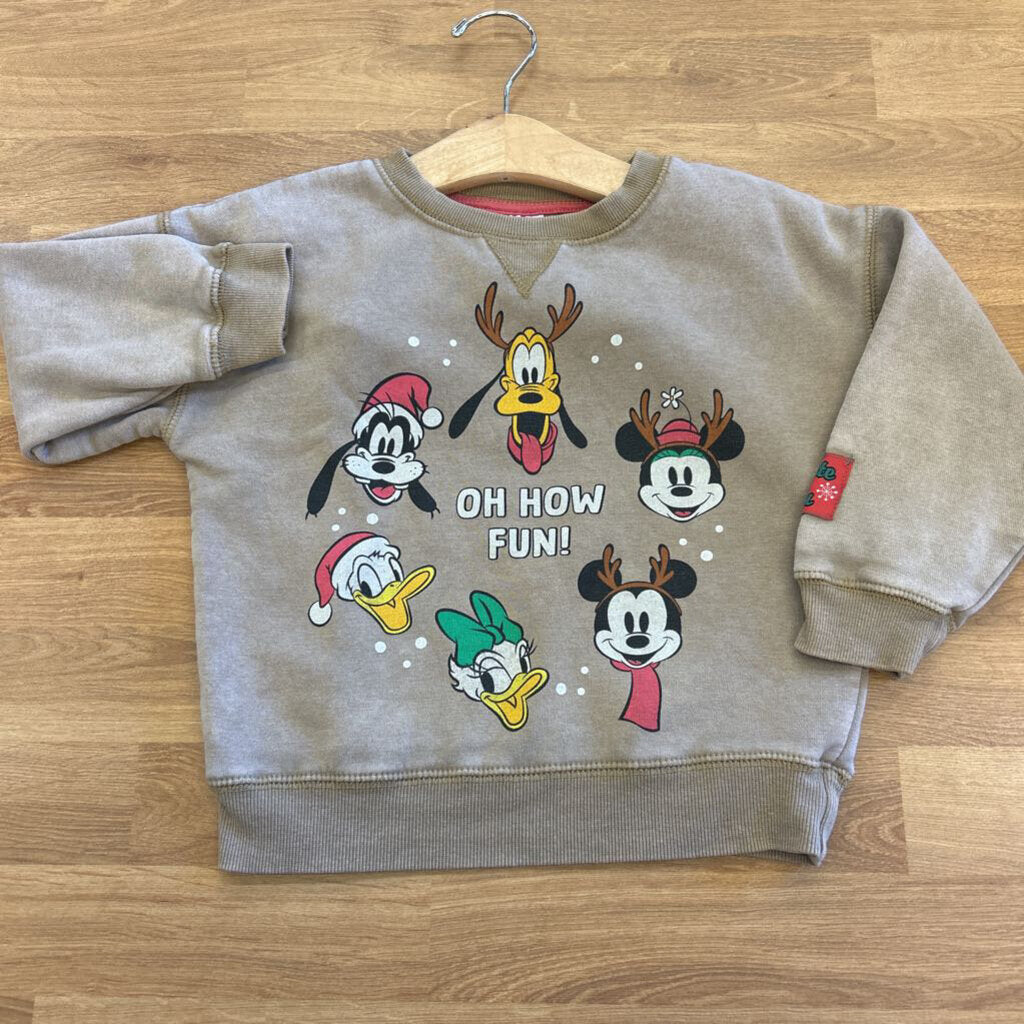 Disney Mickey Holiday Crewneck - 3T