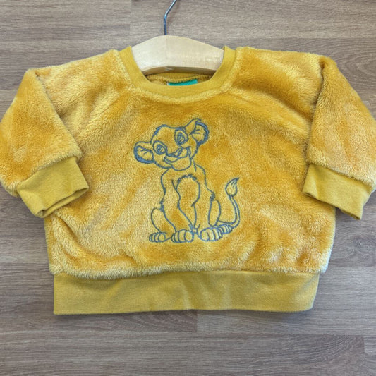 Disney Simba Fuzzy Crewneck - 3m