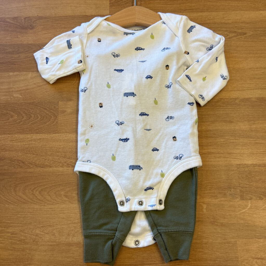 Carter's Vehicle LS Onesie / Pants Set - 6m