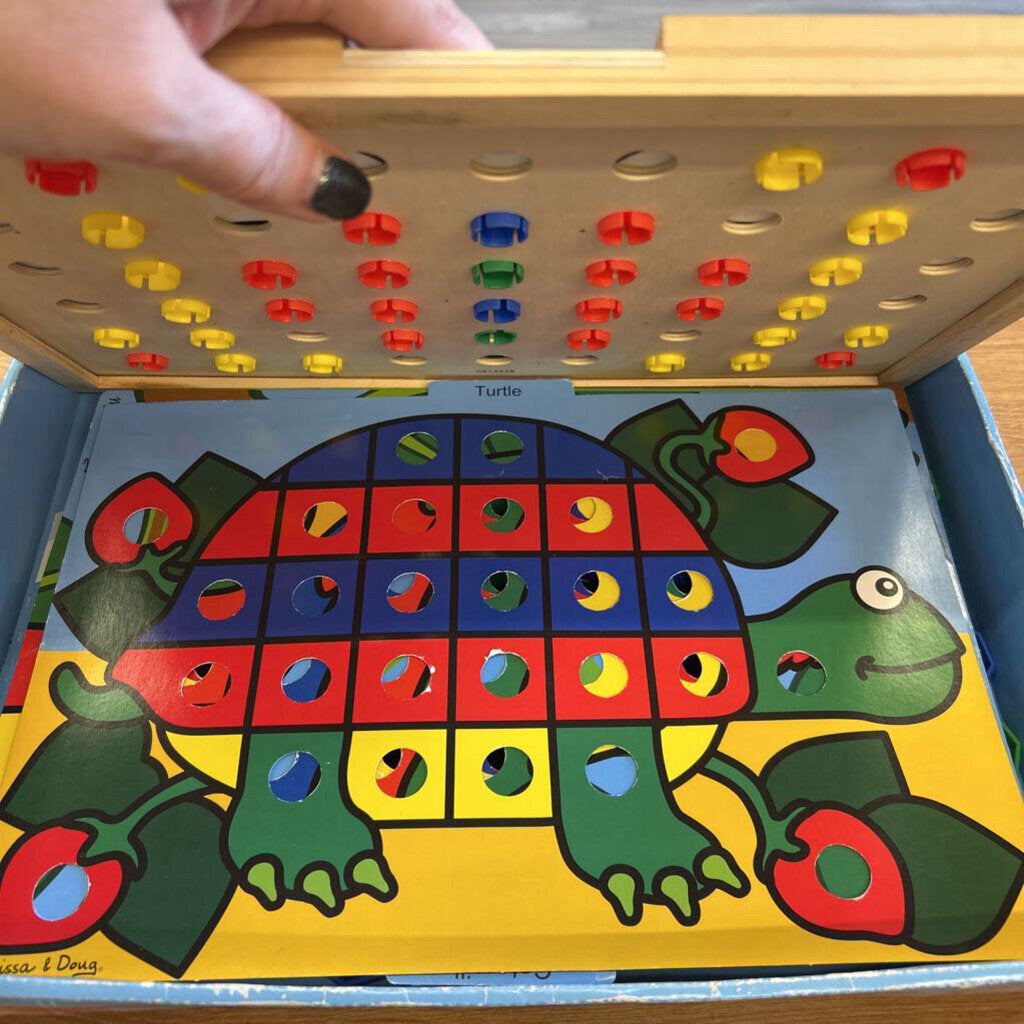 Melissa & Doug Sort and Snap Color Matching (missing two snap caps)