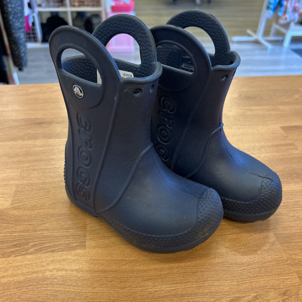 Croc Navy Rain Boots - 7