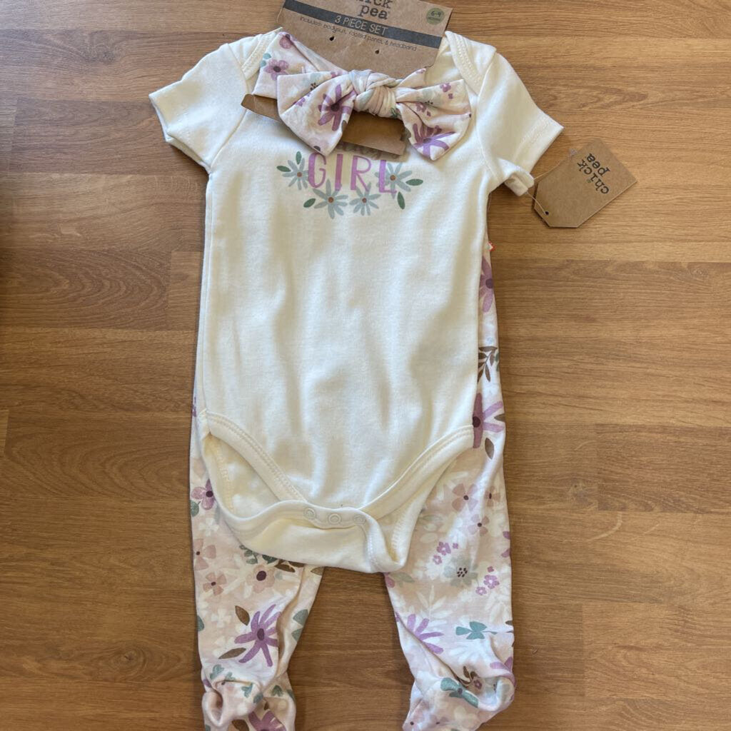 NWT Chick Pea Three Pc Set - 6/9m