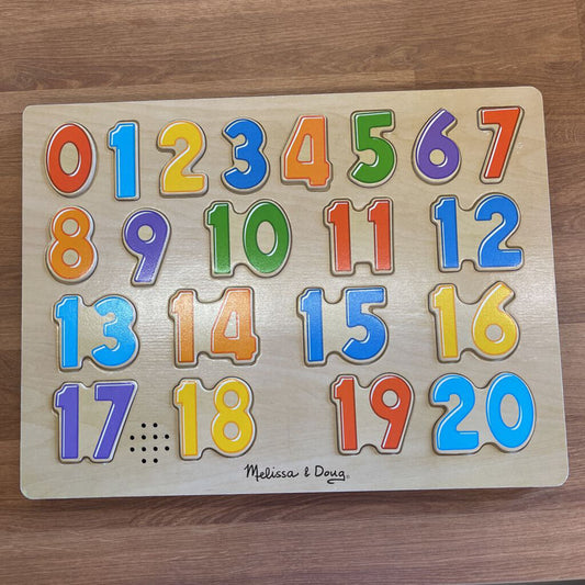 Melissa & Doug Numbers Wood Sound Puzzle