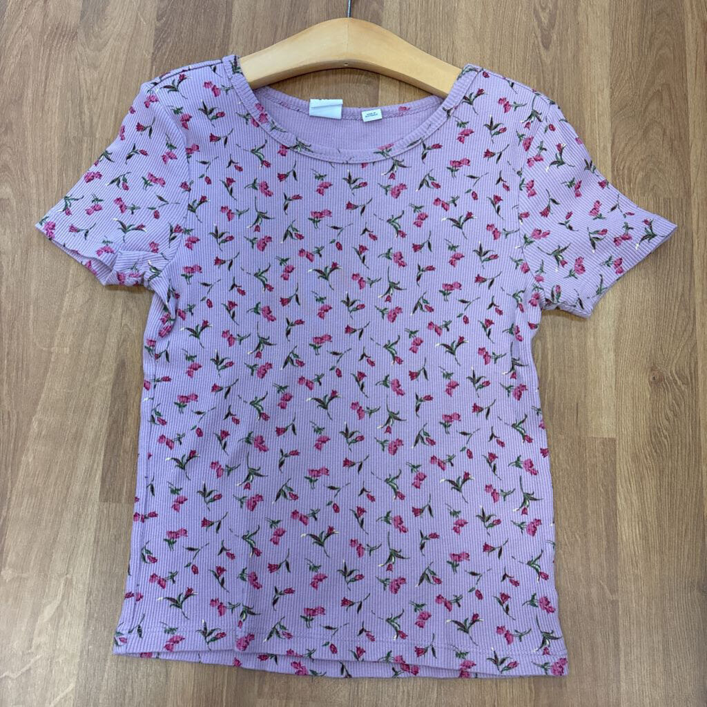 Gap Kids Ribbed Floral SS Tee - 8