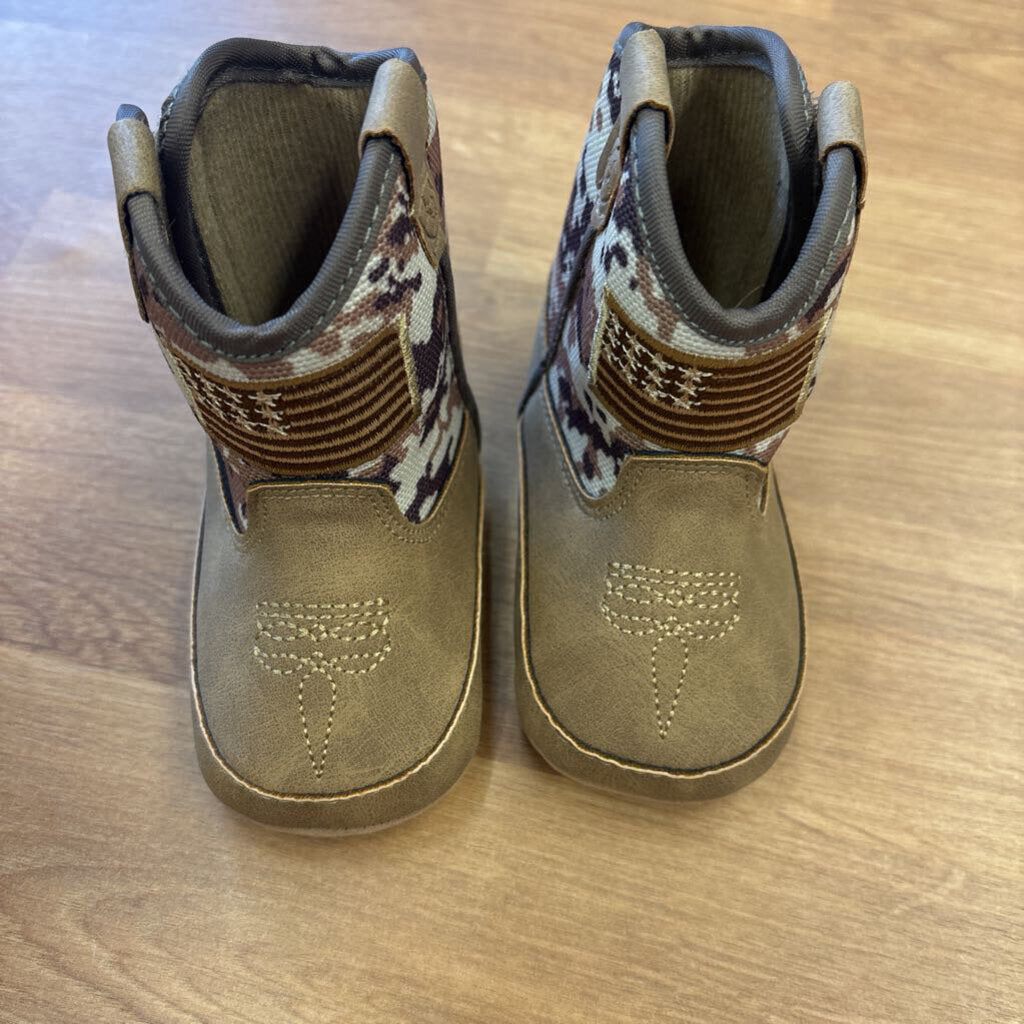 Ariat Brown Cowboy Crib Shoes - Infant