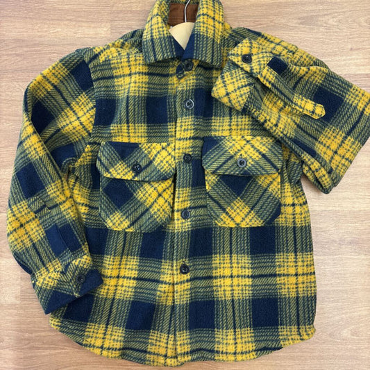 MCedar Plaid Flannel LS Button UP - 3/4