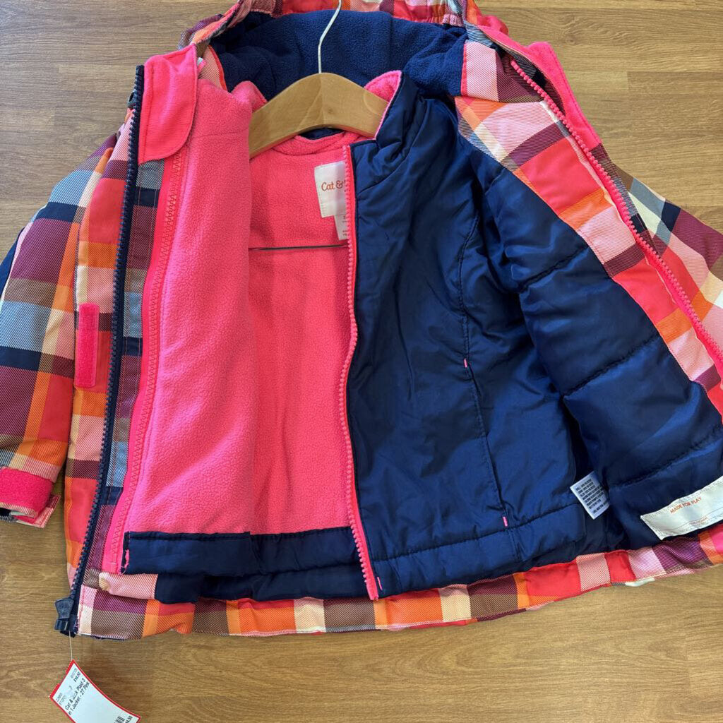 Cat & Jack Plaid 3 in 1 Jacket - 2T