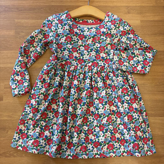 Mini Boden Floral LS Dress - 3/4