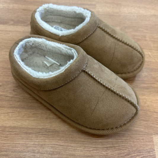 Brown Slip On Fuzzy Shoes - 9