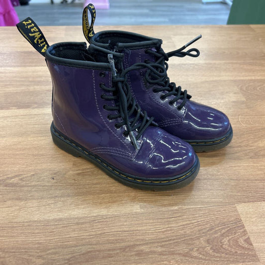 Dr. Martens Purple Patent Sneakers - 10