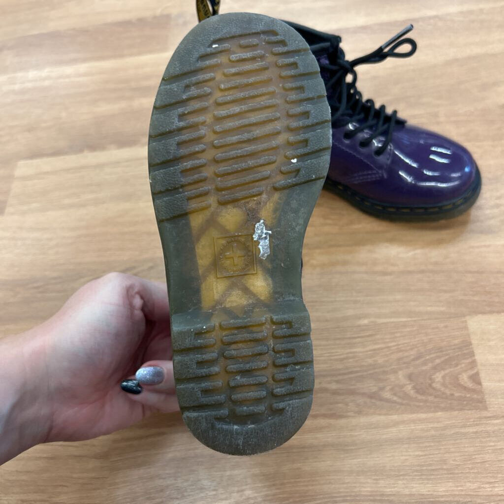 Dr. Martens Purple Patent Sneakers - 10