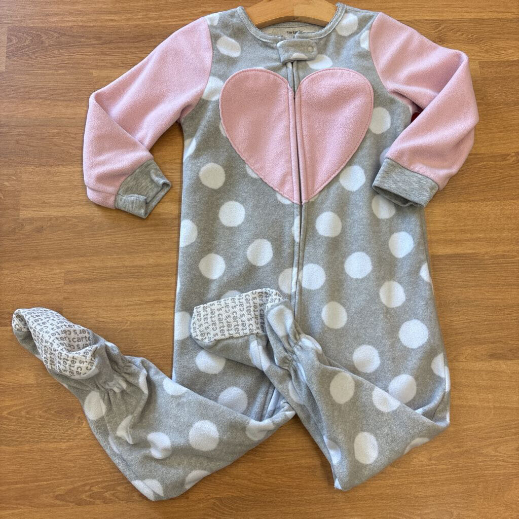 Carter's Fleece Dot Zip Sleeper - 2T