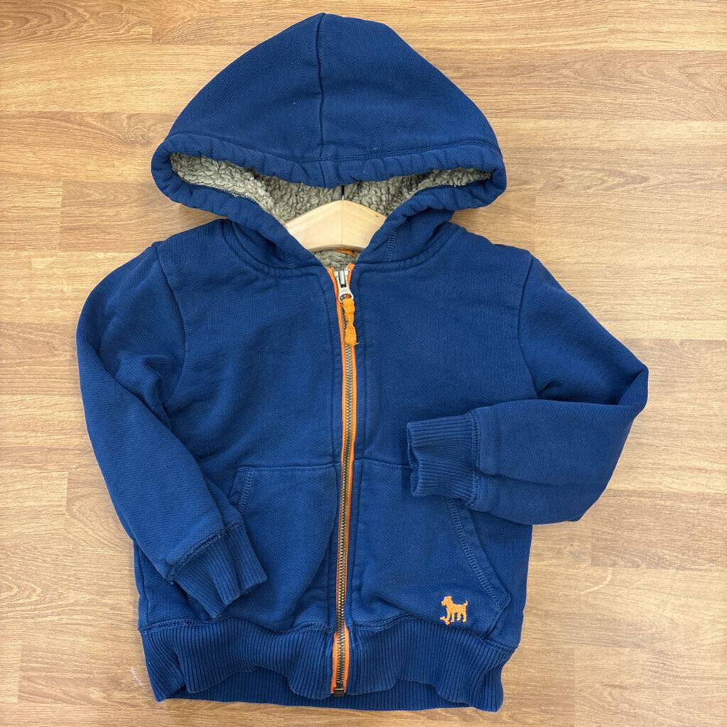 Mini Boden Sherpa Lined Zip Hoodie - 2/3