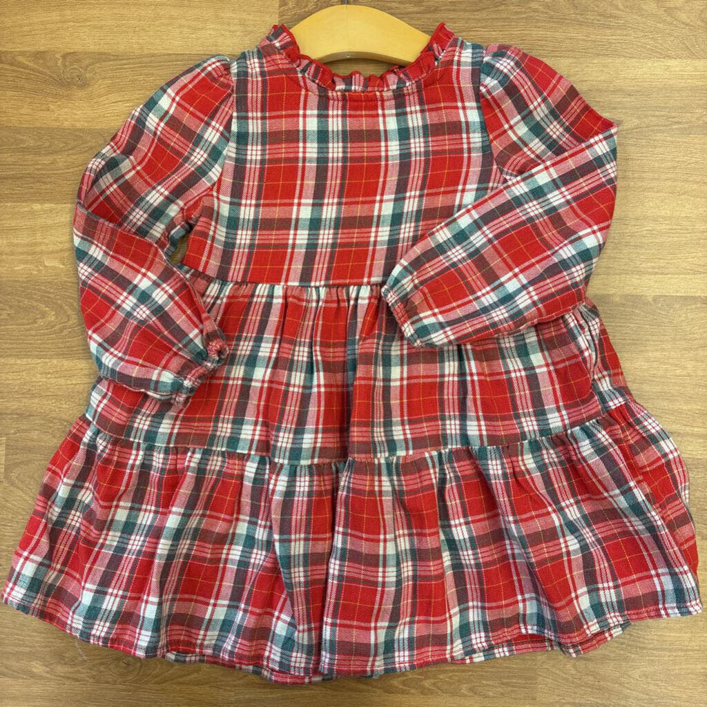Cat & Jack Plaid LS Dress - 2T