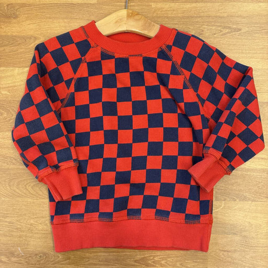 Hanna Andersson Check Crewneck - 3T