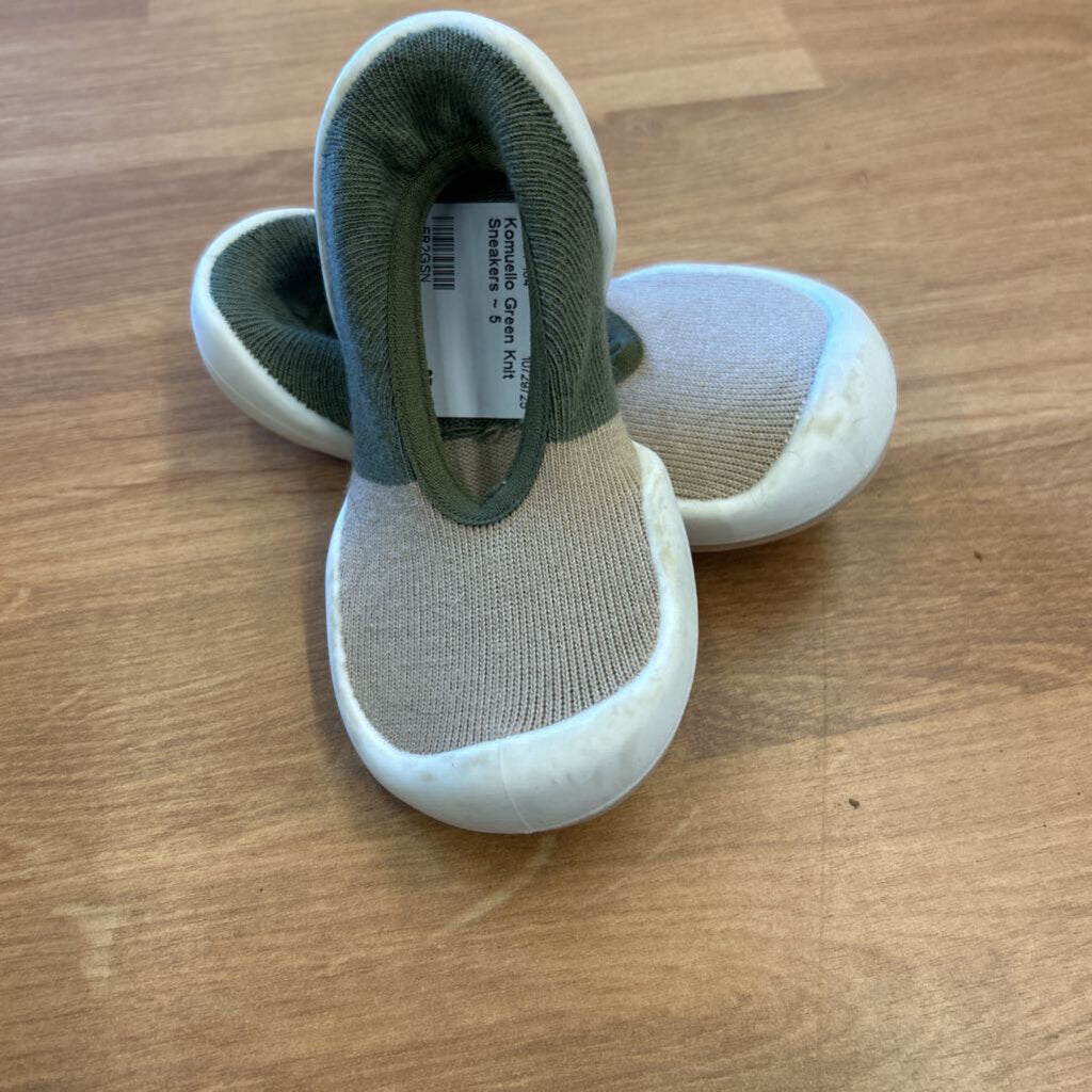 Komuello Green Knit Sneakers ~ 5