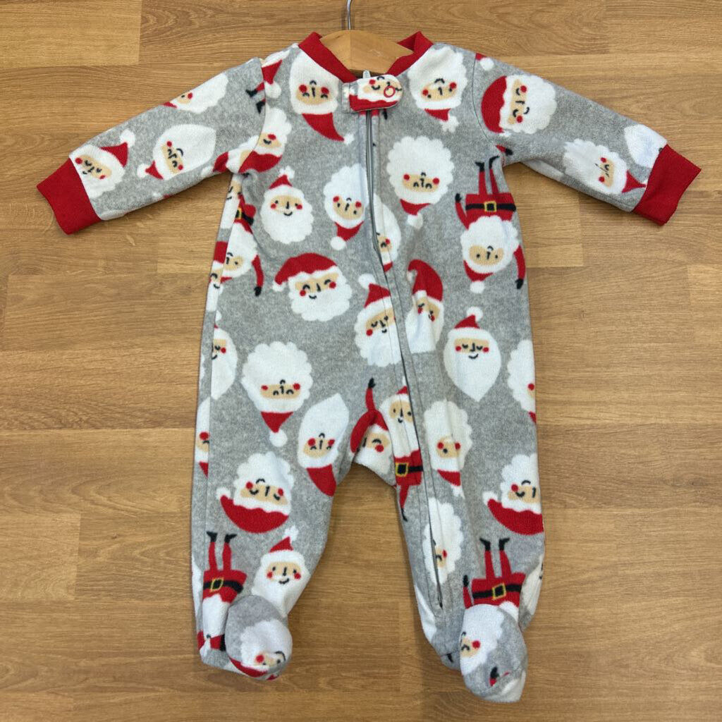 Carter's Fleece Santa Zip Sleeper - 3m