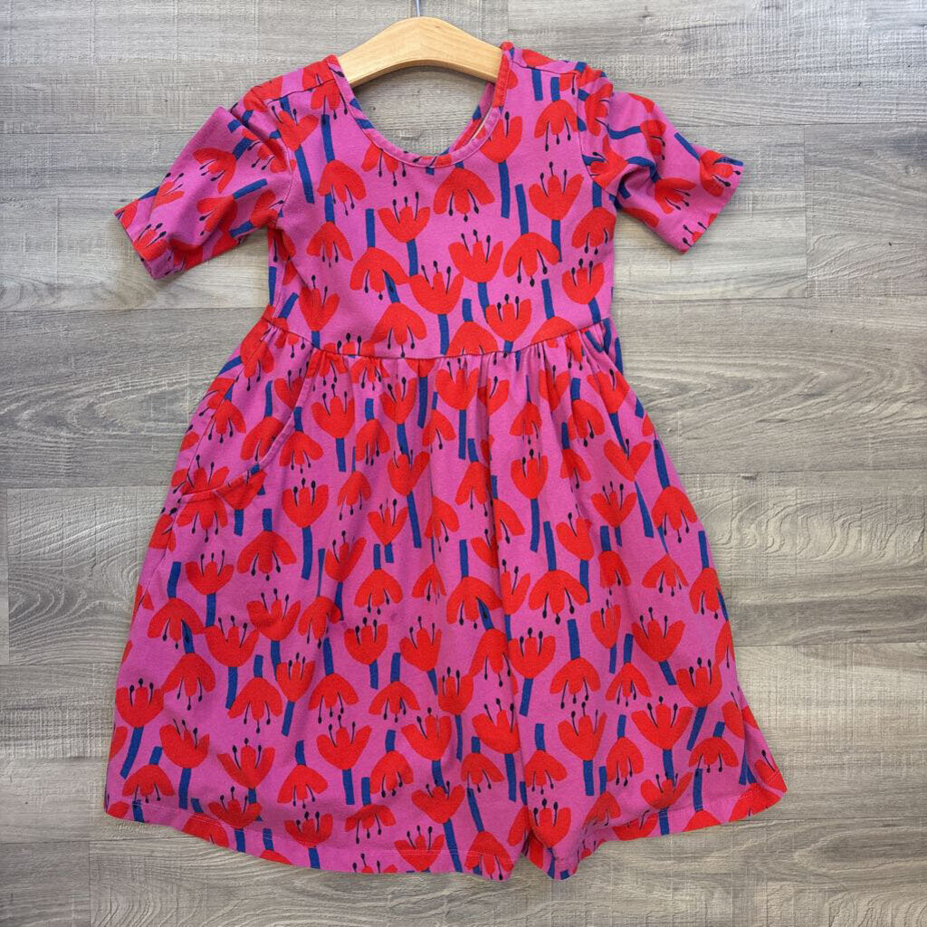 Hanna Andersson Flower SS Dress - 6/7