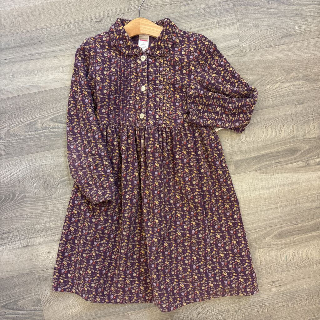 Gymboree Floral Corduroy LS Dress - 7